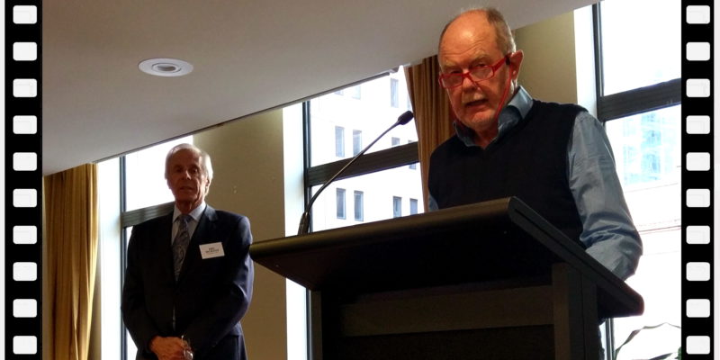 CinP-Slideshow (83) NSW branch President John Rochester with National President Tim Reed at the Podium. NSW luncheon May 2018